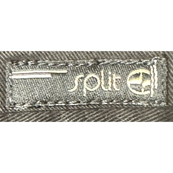 SPLIT Womens Short Skirt Straight Front A-Line Zip Up Cotton Pockets Black 11 - Picture 6 of 11